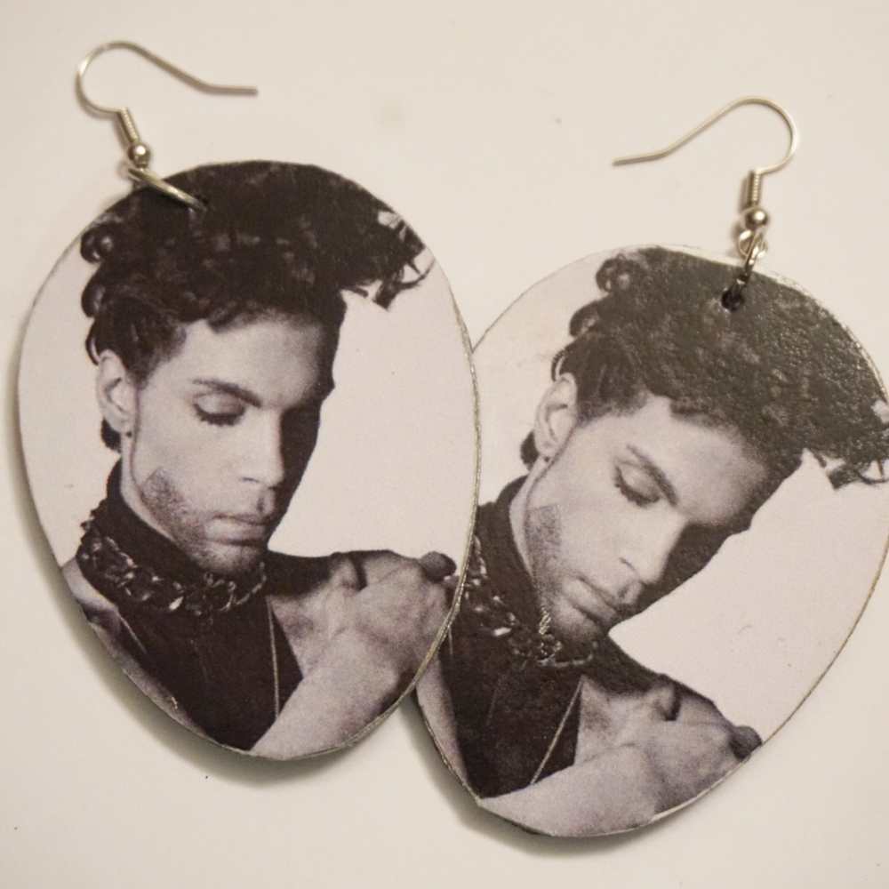 Prince Custom Photo Earrings